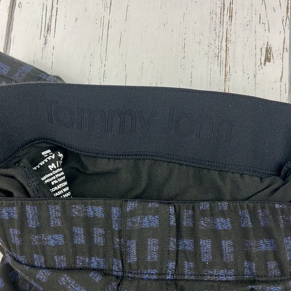 Tommy John Blue Black Geo Print Pull On Modal Blend Pajama Pants Mens Size M - Picture 11 of 11